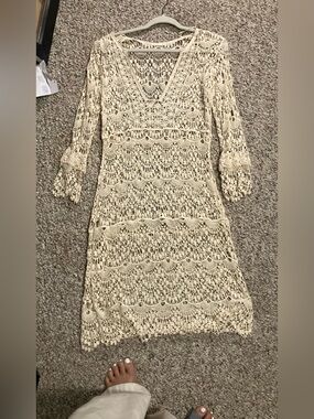 Vintage lace long dress with jacket. Wore once to a wedding. Beautiful lace